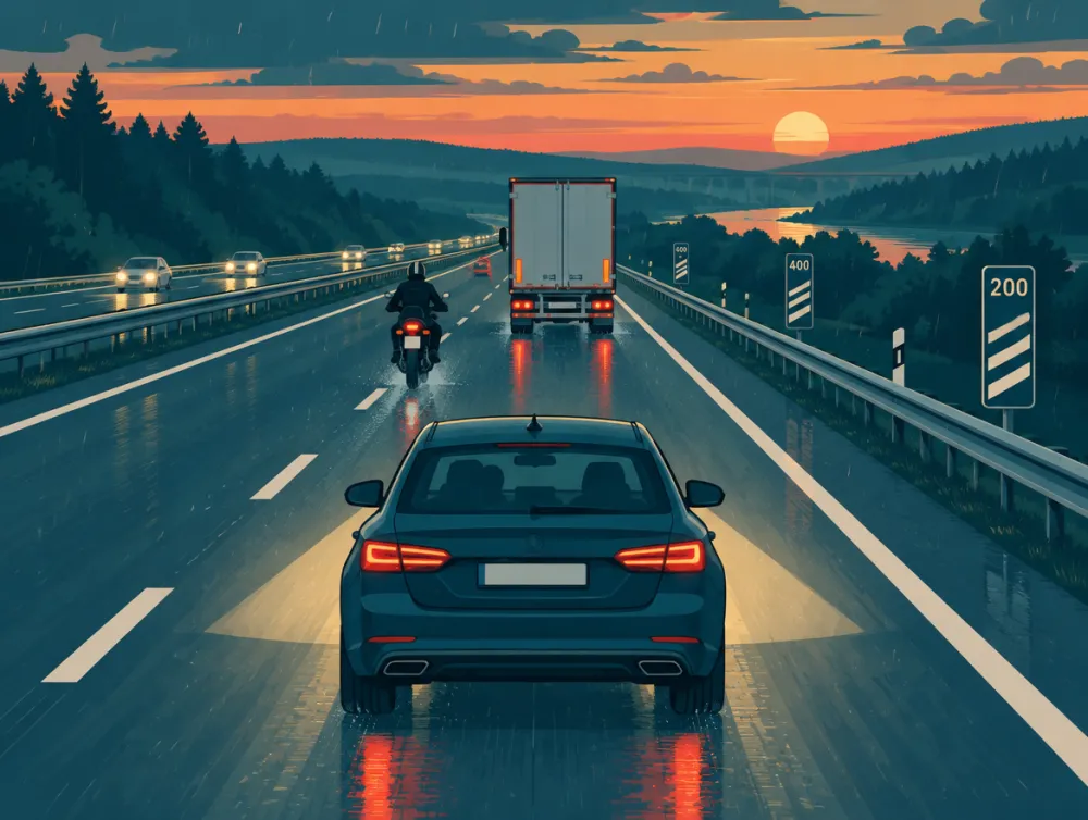 Illustration: Verhalten im Verkehr
